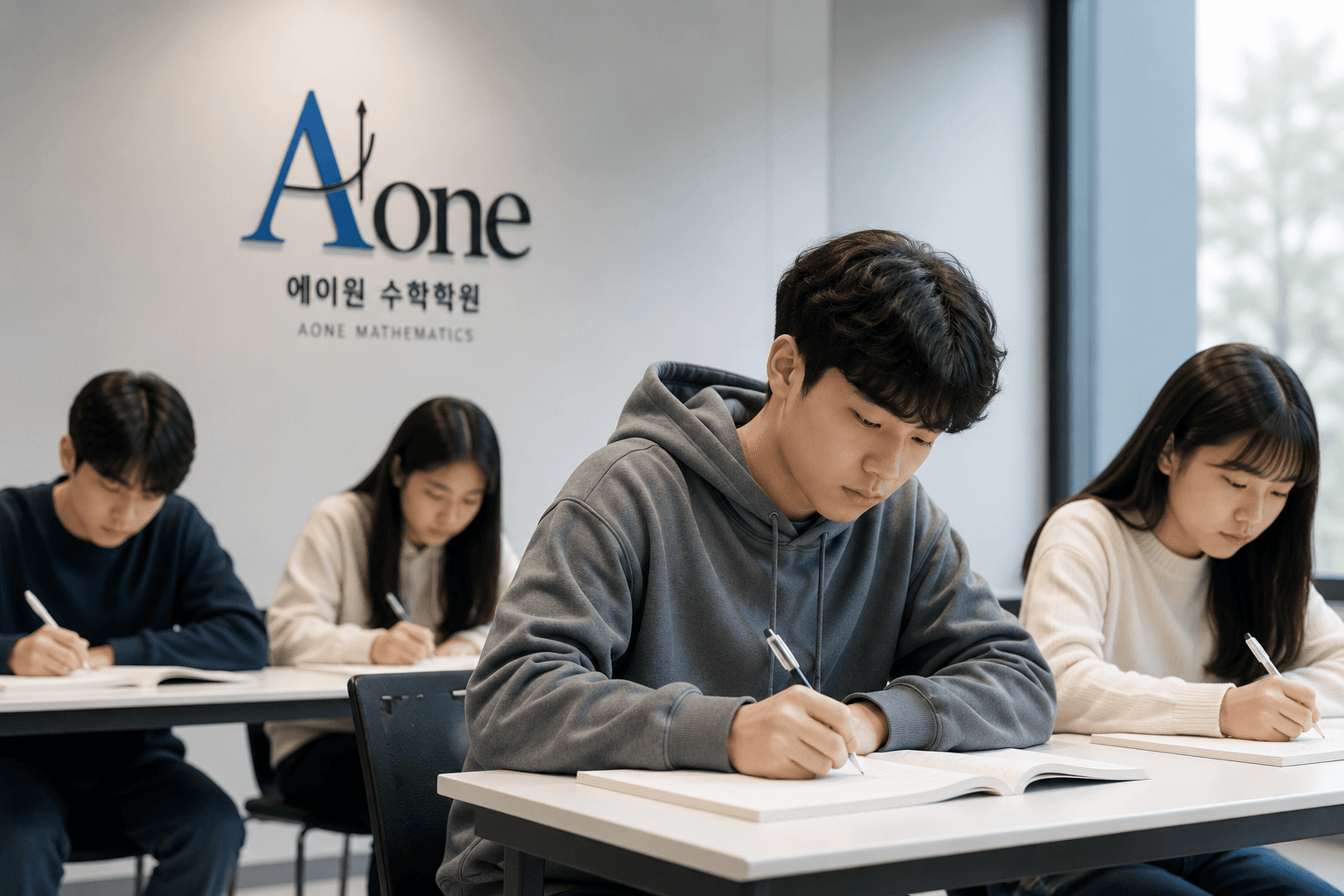 에이원 수학학원 수업 장면